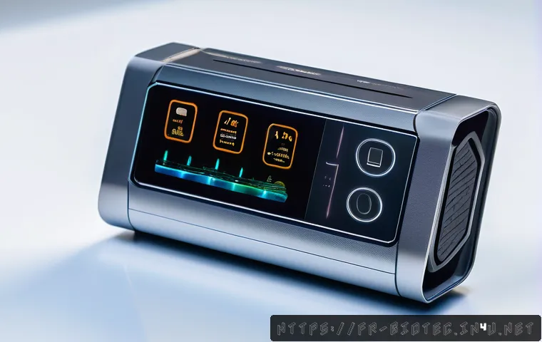 바이오센서 원리 - A futuristic laboratory setting in France, showcasing a close-up of a biosensor device integrating g...
